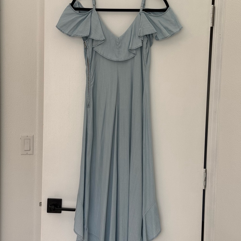 GUESS Light Blue Ruffle Dress - Picture 3 of 6